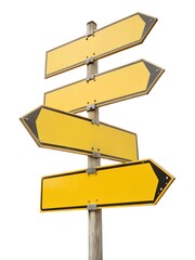 left and right direction sign on road