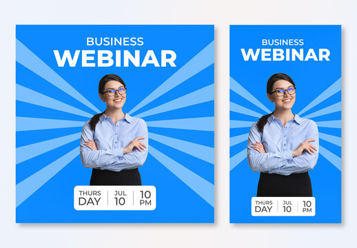 Business Webinar Social Media Marketing Template