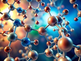 Microscopic Portrait: Dimethyl Phthalate Molecular Structure - Scientific 3D Render
