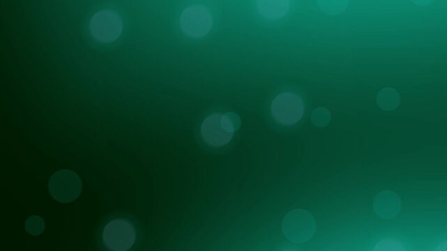 Green Bokeh Lights Background Animation.Smoth animation of green bokeh light particles with defocused, glowing, and blurred effects. Perfect for festive, celebratory, or elegant design projects requir