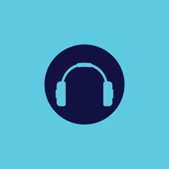 Headphone icon recording vector