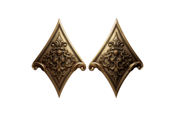 Brass Corners on transparent background.