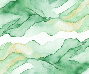 Green watercolor paint on a white background, flat lay, top view, green shapes