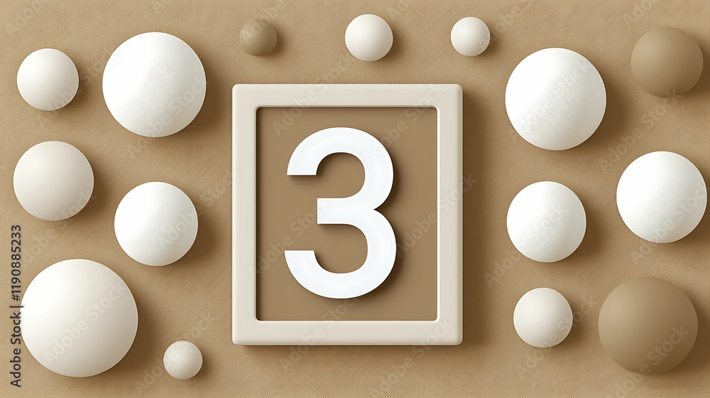Aufkleber a minimalist design featuring the number 