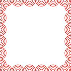 Obraz premium Chinese waves frame square