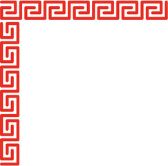 Obraz premium Chinese Corner border