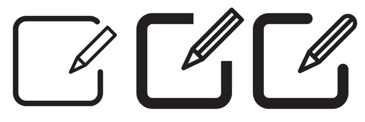 edit pen icon, create modify pen sign button, Pencil icon, sign up icon - editing text file document icons