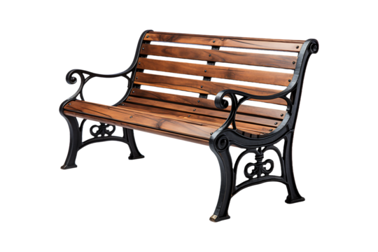 Bench on transparent background.
