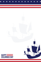 Columbus Day Greetings Template Vector 5