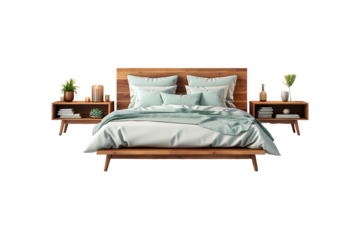 Bedroom Furniture on transparent background.