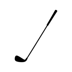 One golf stick silhouette vector illustration design on white background.