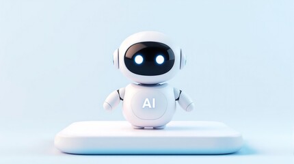 Futuristic AI chatbot with floating robot symbolizing advanced communication