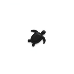Black Turtle Icon on a White Background