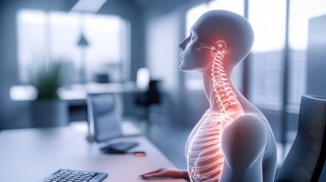 Enhance office ergonomics with optimal posture: Discover desk setup tips to reduce neck pain and improve workplace health.