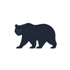 Fototapeta premium Bear Illustration with a Stylized and Cartoonish Look on a White Background