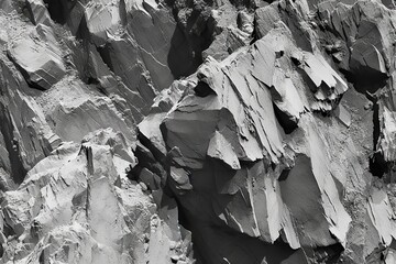 Closeup moon surface with meteorite impact craters. Lunar texture. Space exploration concept. Astronomy science. Black and white texture. World Space Week, International Day of Human Space Flight