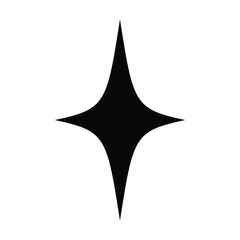 four point star design template vector icon.