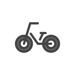 Fototapeta premium カラー乗り物関連の単品アイコン 自転車