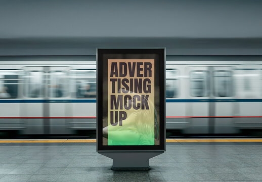 Advertising Billboard Subway Mockup