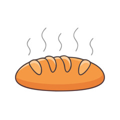 baked bread vector icon,baked bread vector illustration - simple illustration of baked bread ,perfect for logos and iconsbaked bread 