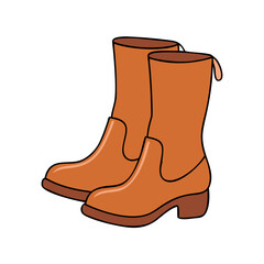 fall boots vector icon,fall boots vector illustration - simple illustration of fall boots ,perfect for logos and iconsfall boots 