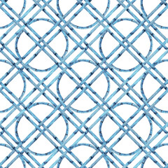 Fototapeta premium Beautiful seamless pattern with hand drawn bamboo lattice in vacation style. Ready print design.
