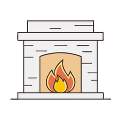 fireplace with fire vector icon,fireplace with fire vector illustration - simple illustration of fireplace with fire ,perfect for logos and iconsfireplace with fire 