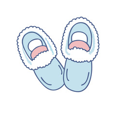 fuzzy slippers vector icon,fuzzy slippers vector illustration - simple illustration of fuzzy slippers ,perfect for logos and iconsfuzzy slippers 