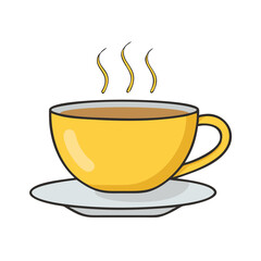 hot cup of coffee vector icon,hot cup of coffee vector illustration - simple illustration of hot cup of coffee ,perfect for logos and iconshot cup of coffee 