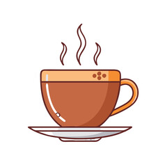 hot cup of coffee vector icon,hot cup of coffee vector illustration - simple illustration of hot cup of coffee ,perfect for logos and iconshot cup of coffee 