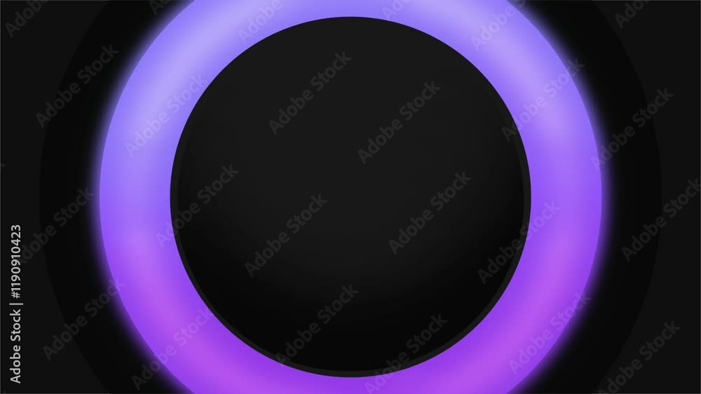 Wall mural gradient circle animated with dark background