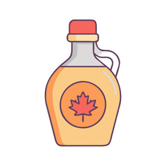 maple syrup bottle vector icon,maple syrup bottle vector illustration - simple illustration of maple syrup bottle ,perfect for logos and iconsmaple syrup bottle 