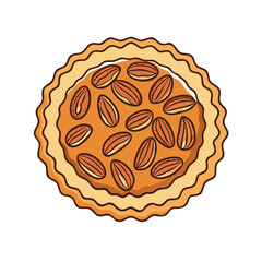 pecan pie vector icon,pecan pie vector illustration - simple illustration of pecan pie ,perfect for logos and iconspecan pie 