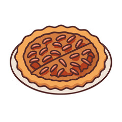 pecan pie vector icon,pecan pie vector illustration - simple illustration of pecan pie ,perfect for logos and iconspecan pie 
