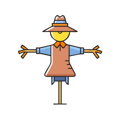scarecrow vector icon,scarecrow vector illustration - simple illustration of scarecrow ,perfect for logos and iconsscarecrow 