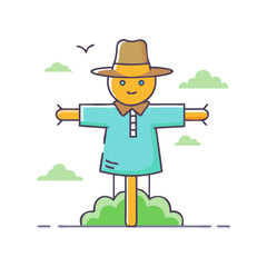 scarecrow vector icon,scarecrow vector illustration - simple illustration of scarecrow ,perfect for logos and iconsscarecrow 