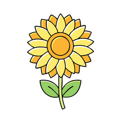 sunflower vector icon,sunflower vector illustration - simple illustration of sunflower ,perfect for logos and iconssunflower 