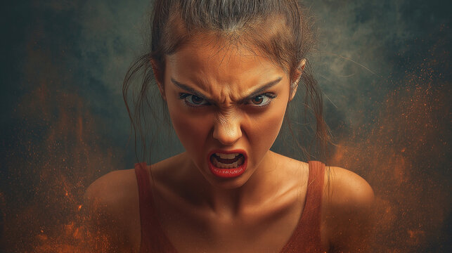 Rage Scream of Angry Woman