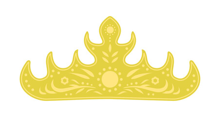 Siger or traditional female bridal crown from Lampung Indonesia