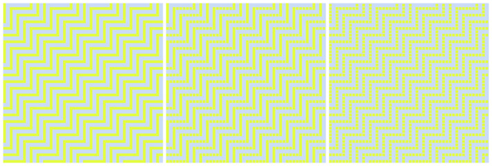 Geometric pattern of wavy diagonal stripes with square elements. Endless flat vector design.
