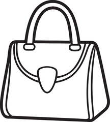 coloring page cute cute all bag silhouette vector illustration
