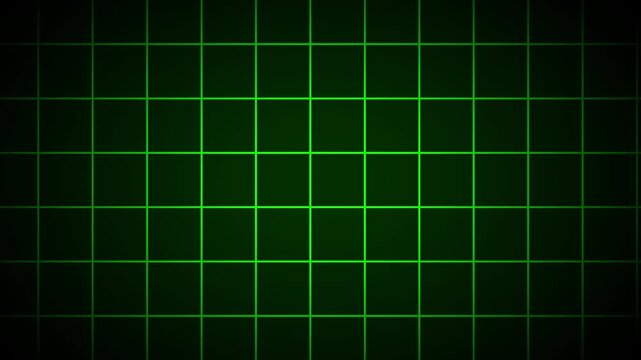 4k dark green grid pattern background moving from right to left