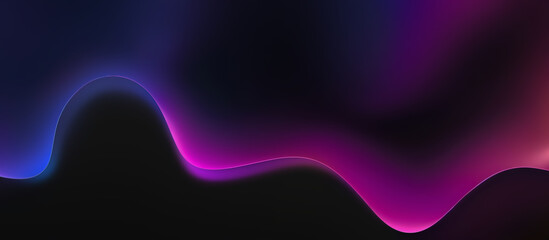 Neon Wave Background With Smooth Gradient Colors