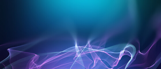 Abstract Colorful Waves Blend in Tranquil Background