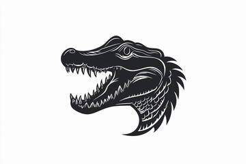 Naklejka premium Dragon head design with intricate details and sharp features