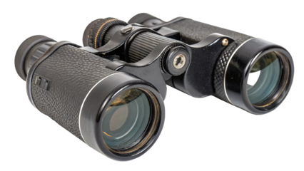 Binoculars isolated on a transparent background.