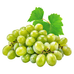 Fresh green grapes nature png transparent background fruit concept
