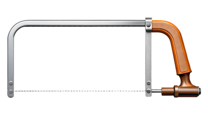 Hacksaw isolated on a transparent background.