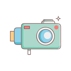 camera vector icon, camera vector illustration - simple illustration of camera, perfect for logos and iconscamera 