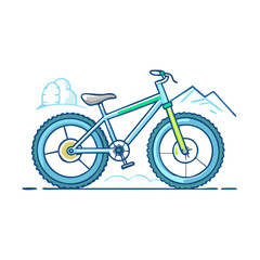 Fototapeta premium mountain bike vector icon, mountain bike vector illustration - simple illustration of mountain bike, perfect for logos and iconsmountain bike 